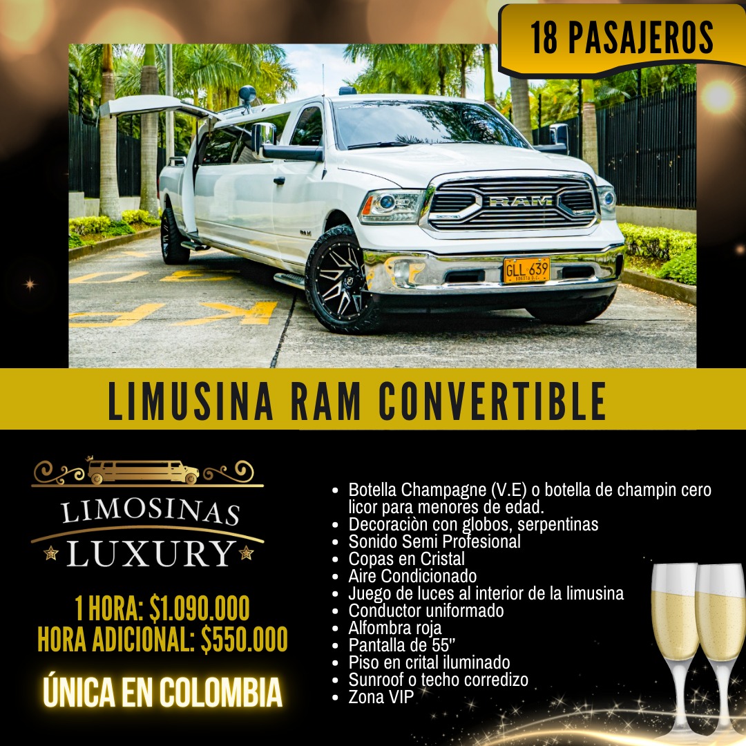 Limosinas Luxury rate card