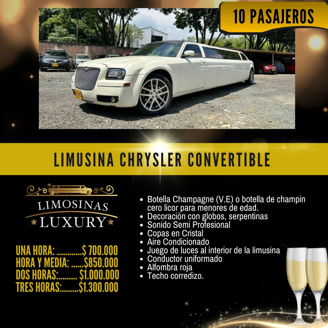 Limosinas Luxury rate card