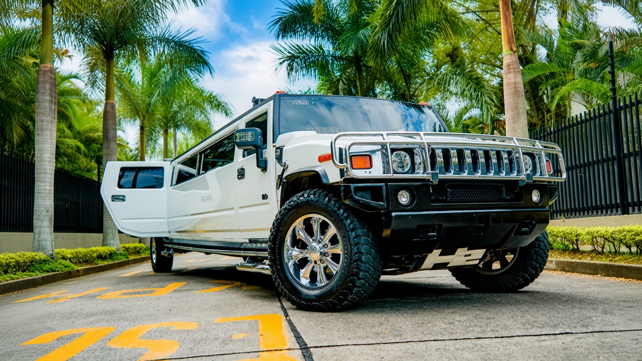 Hummer H2 blanca en Bogotá